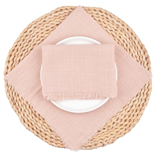 Servilletas de Tela Cuadradas 16.5x16.5 Pulgadas Pack 10 Rosa Perla miniatura 3