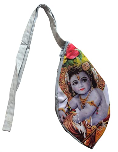 Handmade Krishna Japa Bead Bag/Gomukhi For Mantra Meditation Multi Clour Bal Krishna O