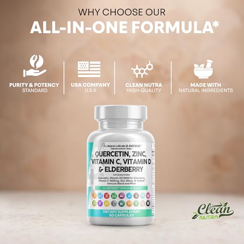 Clean Nutraceuticals Quercetin Zinc Vitamin C Vitamin D Bromelain Elderberry - Lung Immune Support Supplement Adults with Artemisinin, Sea Moss, Echinacea, Allergy Relief - Image 8