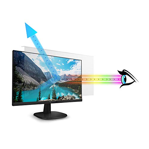 WS Screen Protector Blue Light Blocking Screen Protector Panel for 24 Inches (Diagonally Measured Screen) Desktop Monitor, Block Hazardous HEV Light, Reduce PC Eye Strain
