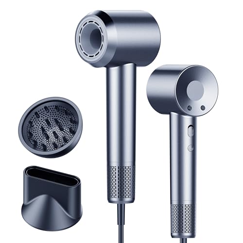 Hair Dryer, 160000 RPM Professional High Speed Ionic Blow Dryer Negative Ions & Heat-Control & 59dB Noise Hairdryer for Faster Drying All Hair Types, No Heat Damage