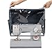 HOMEST Visible Sewing Machine Dust Cover with Storage Pockets for Notions, Compatible with Singer Quantum Stylist 9960, Singer Heavy Duty 4423, Grey
