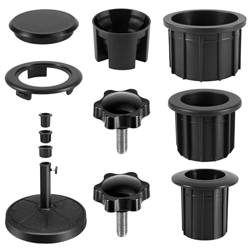 YUEIODDKL 8 Stück Sonnenschirm Ersatzteile Sonnenschirm Reduzierringe Schirmständer Adapter Sonnenschirm Zubehör für Gartenschirme und Anglerschirme