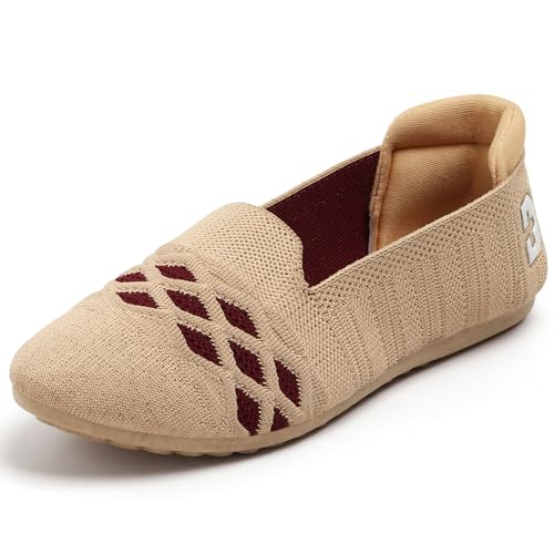 Image of DOCTOR HEALTH SUPER SOFT Women Breathable Knit Running Shoe | Lightweight Slip-On Casual Shoes | Comfortable Walking Loafers Anti-Slip Everyday Wear Footwear