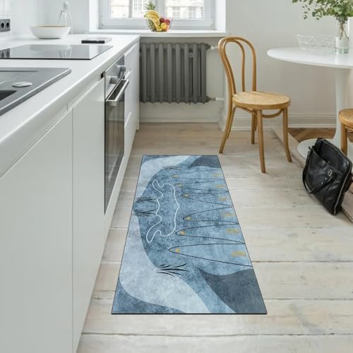 Alfombra pasillo lavable que no resbala de 80 x 280 cm 5