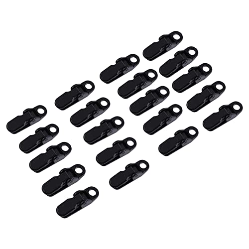 20pcs/Bag Black Trap Clips Jaw Tent Snaps Camping Clamp Clips