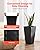 VEVOR Set of 2 Tall Outdoor Planters 22inch, Large Planters for Outdoor Indoor Plants, Black Front Porch Planter Flower Tree Plant Pots with Modern Design and Built-in Drainage