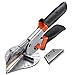 HOHXEN 45-135 Degree Multi Angle Miter Shear Cutter Hand Tools Soft Wood Cutter Black Adjustable Angle Cutter with 10 Blades for Cutting Plastic, PVC and Molding Trim