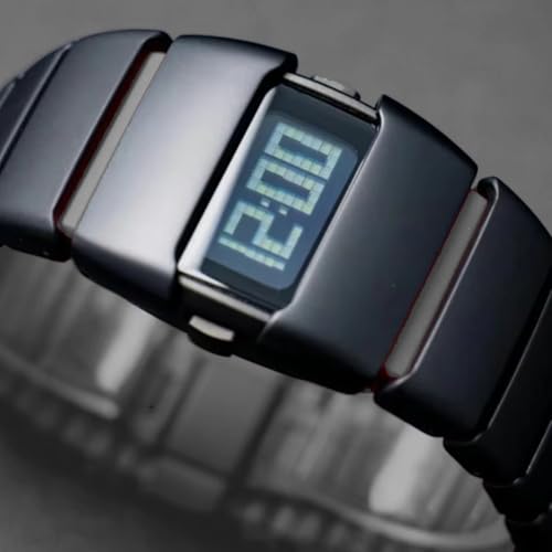 Image of ON TIME OCTUS Unisex Retro Digital Watch | Futuristic Link Strap | LED Display Wristwatch for Men, Women