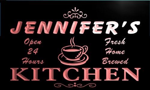 ADVPRO pc006-r Jennifer's Family Name Kitchen Decor Neon Sign