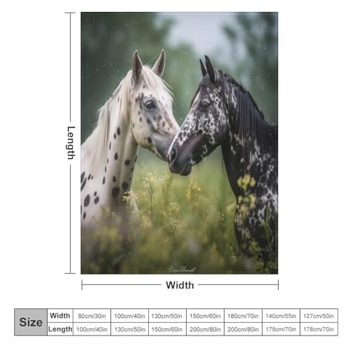 Couverture polaire cheval 150x200 plaid lit canapé - 6