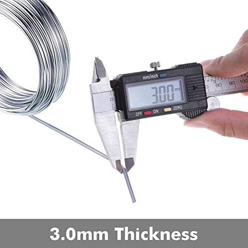 Anezus AAW-06 Aluminum Wire, Anezus 9 Gauge 12 Gauge 18 Gauge Bendable Metal Wire Armature Aluminum Craft Wire thumb #2