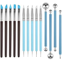 14-Piece Polymer Clay Tool Set, Silicone Tip and Ball Stylus Tools for Modeling, Sculpting, and Art Crafting