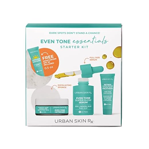 Urban Skin Rx Even Tone Essentials Starter Kit | Daily Regimen Includes 4 Top Products Formulated To Cleanse, Tone And Protect For Visibly Brighter, More Even-Looking Skin