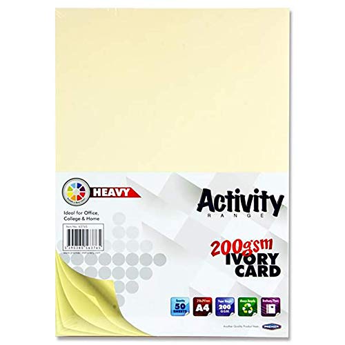 Tarjeta pesada premier de papelería A4 200g/m² - marfil (Paquete de 50 hojas).