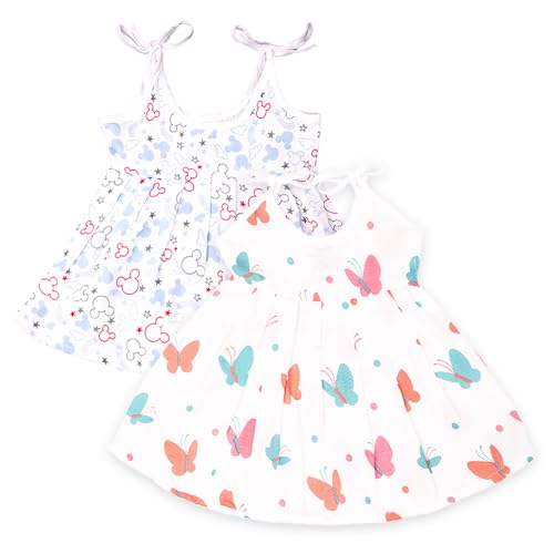 Image of Kidbea Baby Girl Dresses | Muslin Frock for Girls Summer Wear | Soft Breathable Cute Printed Frock with Tie-Up Closure