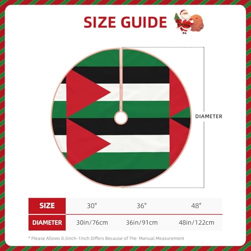 Tapis de sapin de Noël Palestine pour décoration extérieure et intérieure - 4