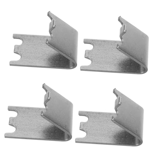 Housoutil 4 piezas Clip para Estantes de Frigorífico de Inoxidable Soporte Firme para Refrigeradores y Congeladores Instalación Rápida sin Herramientas Paquete de Unidades