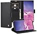 Produktbild Tiahf Hülle für Samsung Galaxy S10 Handyhülle, Leder Case Handytasche mit Geldfach Komplett Schutzhülle Klappbar Magnet Flip Cover Geldbörse Stoßfest Klapphülle für Samsung Galaxy S10,Schwarz