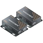 PWAY 4K HDMI Extender over Ethernet Extender,HDMI Extender Over CAT5/CAT6/CAT7, with IR,Loop Out - 4K @ 30Hz 40M 1080P Full HD Signal Distribution