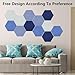 Vienrose Hexagon Felt Bulletin Board Self Adhesive Pin Board Wall Decoration Tiles with 35 Push Pins for Office Home and School, Blue Series 12 Pack