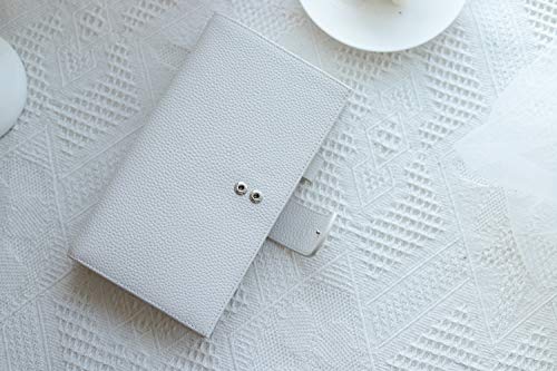 Moterm Companion Traveler's Notebook Cover - Upgraded Design With Back Pocket (Standard Size, Pebble-Cream) #TOP5