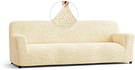 Menotti L Shape Corner Sofa Cover 1 2 3 Seater Slip Cover for Sofa and Armchair - Soft Fabric Slipcover - Stretch Stylish Furniture Protector - Microfibra Collection - Tiffany (1 Seater)