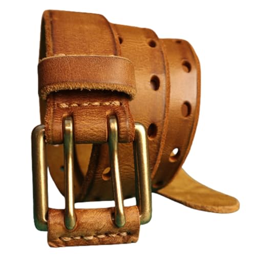 Ceinture double ardillon en cuir de 4 mm fini le ceinturon déformé