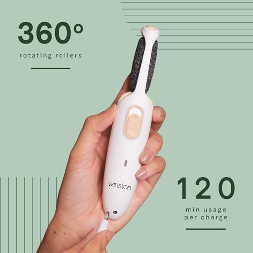 Image of Winston Electric Callus Remover for Feet | 120 Min Runtime, Fast Charging | Rechargeable Foot File | 2 Speed Pedicure Tool for Hard Skin, Cracked Heels & Dead Skin Remover | 1 Year Warranty