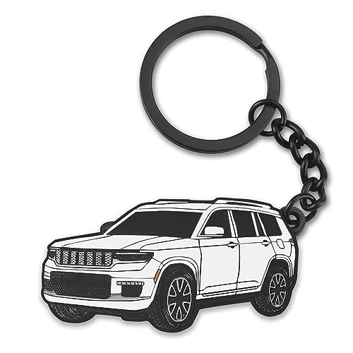 glahorse For Jeep Grand Cherokee Keychain，For Jeep Grand Cherokee Accessories 2011-2022，metal Keychain