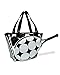 Borsa da Tennis Donna - Borsa da Tennis Donna - Con tasca per racchette - Waterproof Tote Bag - Ideale per riporre scarpe, vestiti e palle da tennis - Colore Nero/Bianco - 45 x 36 x 13 cm