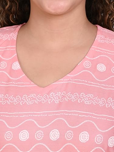 Image of OFEEFAN Women's Rayon Printed Short Kurtis - Pack of 2 | Ethnic Wear for Women | Regular Fit Comfortable Kurtas for Casual
