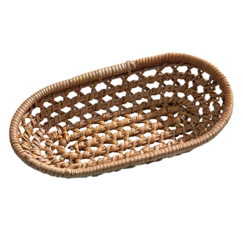 TOYANDONA Rattan Handtuchkorb Klein Eckig Leichter Wäschekorb...