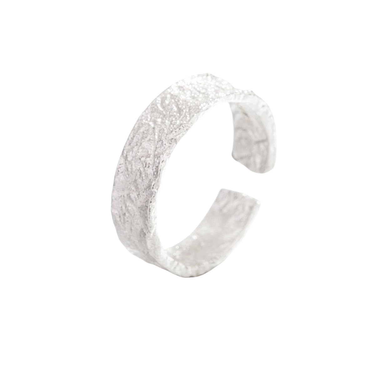 Anello in Argento Sterling 925,Anello Vintage in Argento Sterling 925, Anello Aperto, Regolabile, Largo, con Fascia in Argento, Impilabile, dichiarazione, Fede Nuziale Dell'eternità, per C