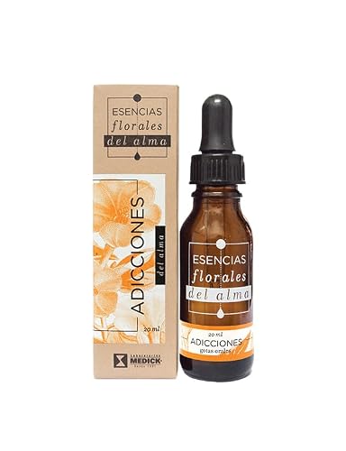 Gotas Naturales de Esencias Florales del Alma 20 ml para: Celos/Tristeza/Rencor/Examen/Duelo/Hiperactividad/Atoestima/Rescate/Adicciones/Miedo/Soledad (Adicciones)