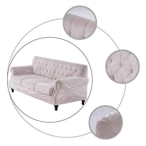 Swanna SWWD005 Plastic Thicker Clear Heavy-Duty Waterproof Sofa/Couch Cover thumb #2