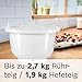 Bosch Kunststoff-Rührschüssel MUZ5KR1, Zubehör passend für Küchenmaschine Serie 4, 3,9 Liter, max. Teigmenge 2,7 kg, bpa-frei, spülmaschinenfest, weiß