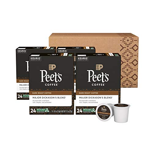 Peet's Coffee Major Dickason's Blend, Dark Roast, 96 Count Single Serve K-Cup Coffee