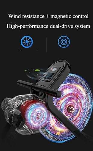 Image of Rowing Machines - 8-Tier Resistance, Foldable Multi-Function Wind Resistance and Magnet Indoor Fitness Equipment for Compact Slimming and Water Sports