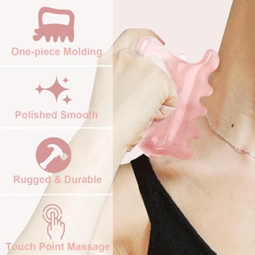 Image of HANNEA Resin Back Massager, Spine Myofascial Release Tool | Targeted Back and Spine Massage, Supports Myofascial Release and Muscle Relaxation, Resin Body, Handheld Design