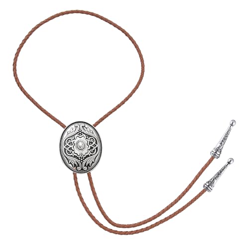 Image of Jeilwiy Bolo Tie for Men, Western Bolero Tie Cowboy Ties Native American Cowgirl Bolo Tie Accessories for Men Women
