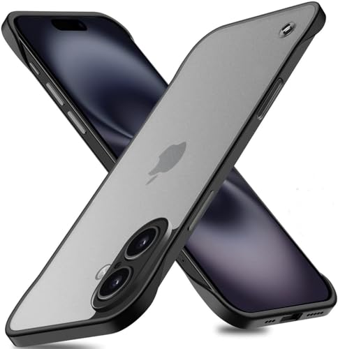Image of Compatible Case Apple iPhone 17 | Back Cover Case | Stylish Frameless Matte Hard Back Skin | Soft TPU Shock Proof Bumper Back Cover Case for Apple iPhone 17 (Black)