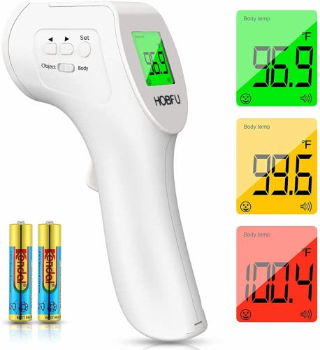 CHANG KUN Non-Contact Forehead Thermometer, Digital Thermometer with LCD Display for Adults, Thermometer for Body Temperature & Surface of Objects Use,Forehead Thermometer with Fever Alarm System.