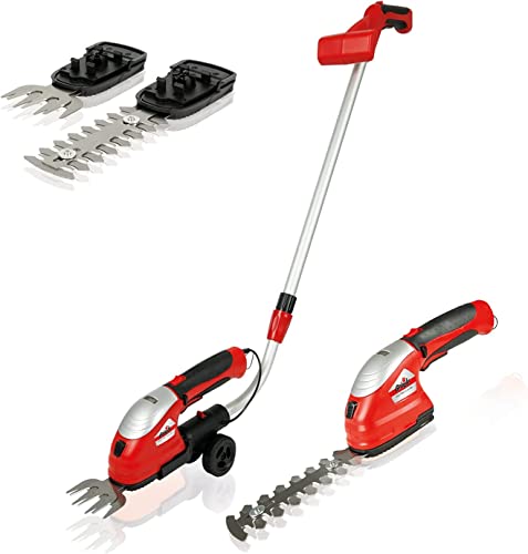 Grizzly Tools Akku Grasschere, Strauchschere AGS 8036 - Set aus Rasenschere...