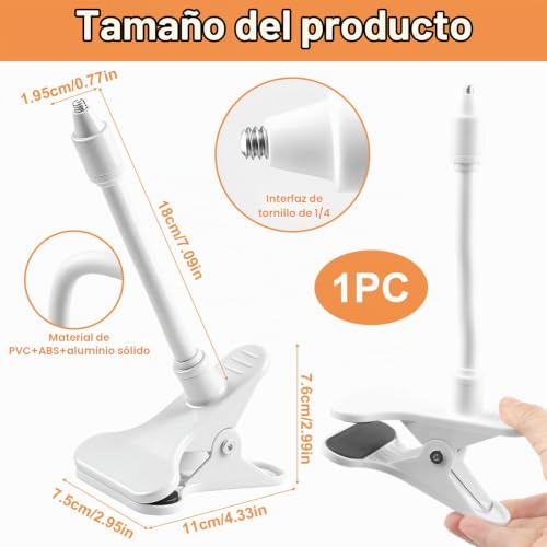 Miniatura 2 de Soporte Camara Vigilancia Bebe Universal Flexible Compatible 1 4 Sujeción Segura Ajustable Sin Taladros Compatible Con Spaceview Video Vista 360 Monitor Yesimom Cunas Guarderías Mayoría Monitores Beb