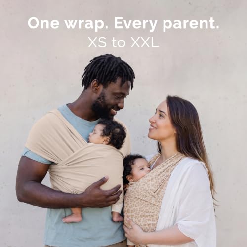 Image of Boba Baby Wrap Carrier - Original Baby Sling Carrier for Newborns (7-35 lbs), Soft, Secure, Hands-Free & Ergonomic, Ideal for Comfortable Bonding, New Parents (Sand Leopard)