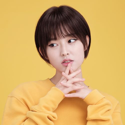 Rebecca Youth ウィッグ ボブ レディース フルウィッグ 女装 自然 人毛 黒髪 エアーバング ショートストレート ナチュラルで甘い雰囲気 おしゃれ (ダークブラウン, 23CM)