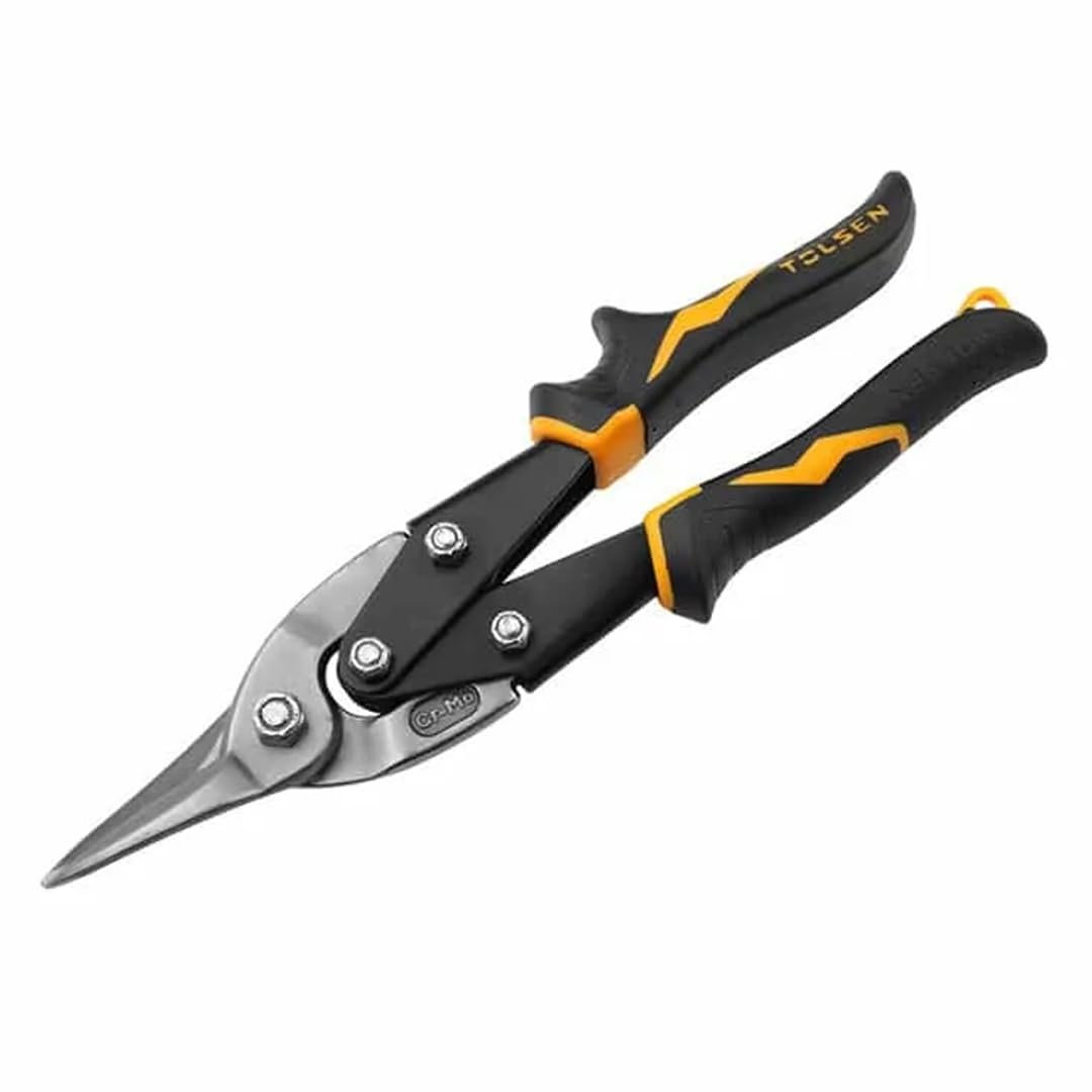 Tolsen 10″ Aviation Snips (Straight) 250mm, Model 30022 – Industrial-Grade, Precision Cutting, Durable, Ergonomic Grip, Ideal for Metal, Sheet & DIY Use