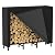 CADUKE 4ft Firewood Rack Outdoor with Cover Firewood Log Rack for Fireplace Firewood Storage Rack Heavy Duty Log Holder Indoor Fire Wood Rack Stand, Black