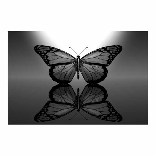 Poster noir et blanc papillons pour habiller un grand mur vide sans cadre 80x120cm